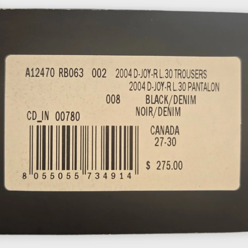 NWT Diesel D-Joy Slim Fit Black Jeans Size 27 - Picture 4 of 15